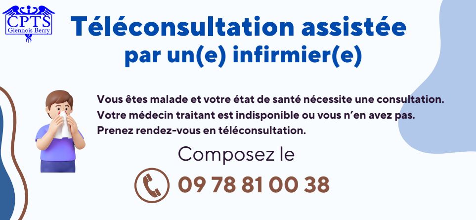 Téléconsultation assistée par un(e) infirmier(e) Briare Gien